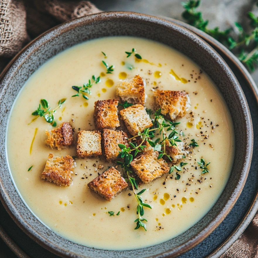 Овочевий крем-суп з цільнозерновими грінками